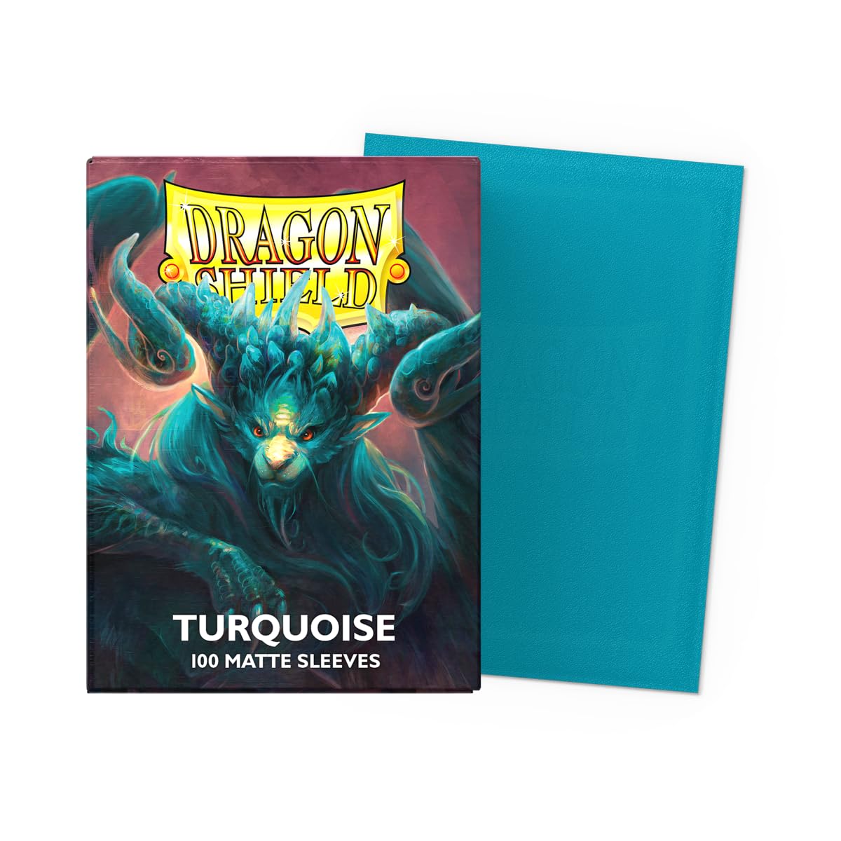 Dragon Shield Turquoise Matte Sleeves (100) - Standard Size for Pokémon, Magic & More