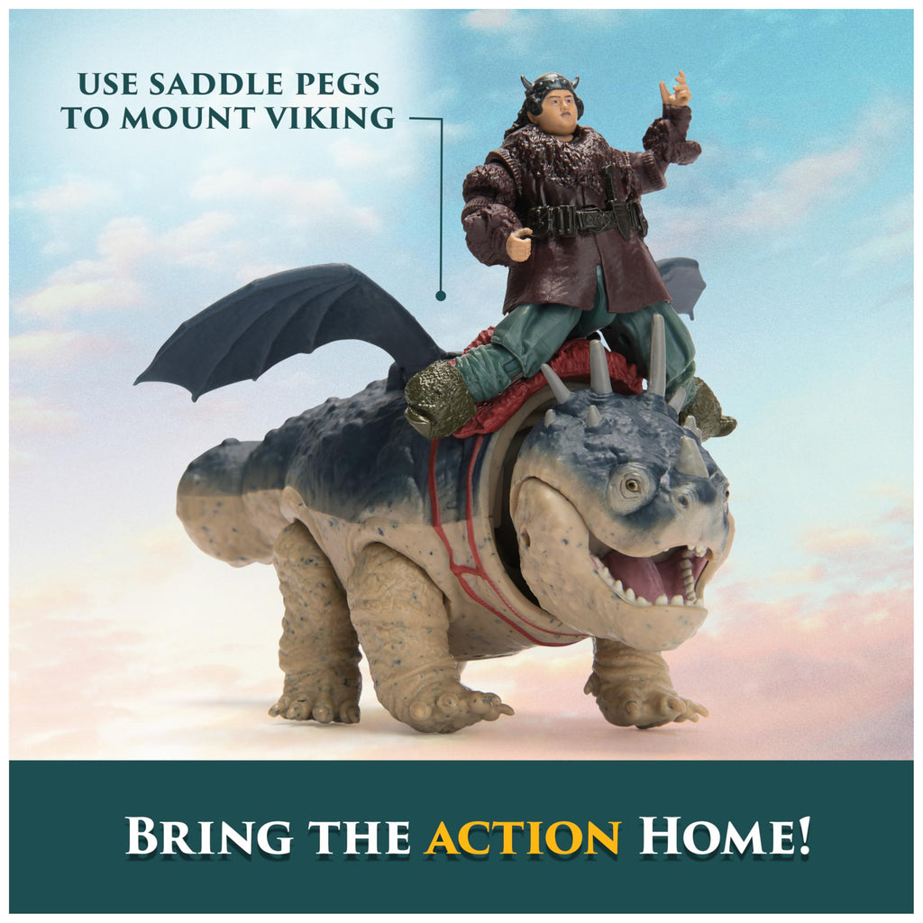 DreamWorks Dragons Gronckle & Fishlegs Action Figure Set - 7-Inch Dragon & 3-Inch Viking for Kids