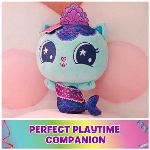 DreamWorks Gabby's Dollhouse MerCat Plush Toy - 8-Inch Soft Stuffed Animal
