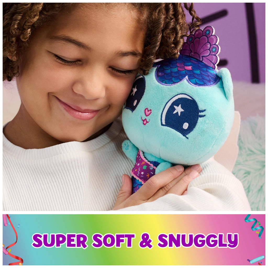DreamWorks Gabby's Dollhouse MerCat Plush Toy - 8-Inch Soft Stuffed Animal