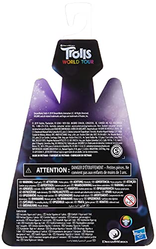 DreamWorks Trolls World Tour Branch Doll with Tambourine – 5-Inch Collectible Figure