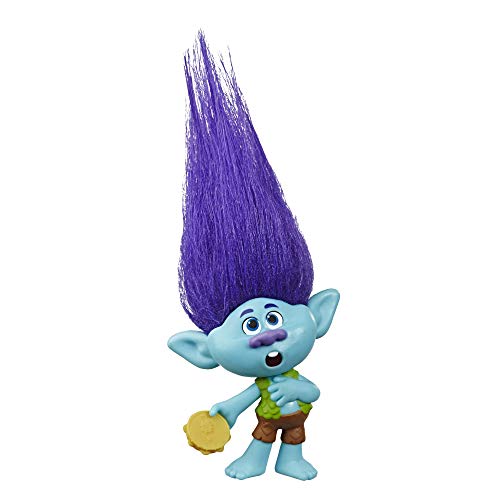 DreamWorks Trolls World Tour Branch Doll with Tambourine – 5-Inch Collectible Figure