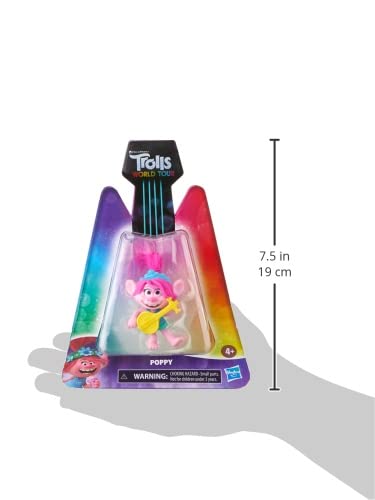 DreamWorks Trolls World Tour Poppy Doll with Ukulele – 5-Inch Collectible Figure