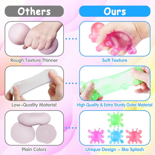 Drephere Fidget Stress Ball (Purple) – 1 Pack Squishy Sensory Toy for Anxiety Relief