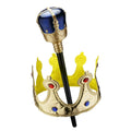 Dress Up America Gold Royal Crown and Scepter Set for Kids – 16-Inch Scepter with Adjustable Crown