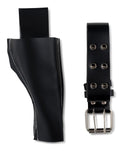 Dress Up America Kids Faux Leather Gun Holster and Police Belt - Black, Adjustable Costume Accessory