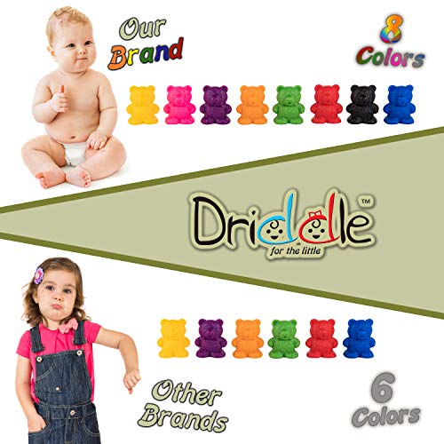 Driddle Colorful Counting Bears Set – 80 Bears with Matching Cups for Toddlers