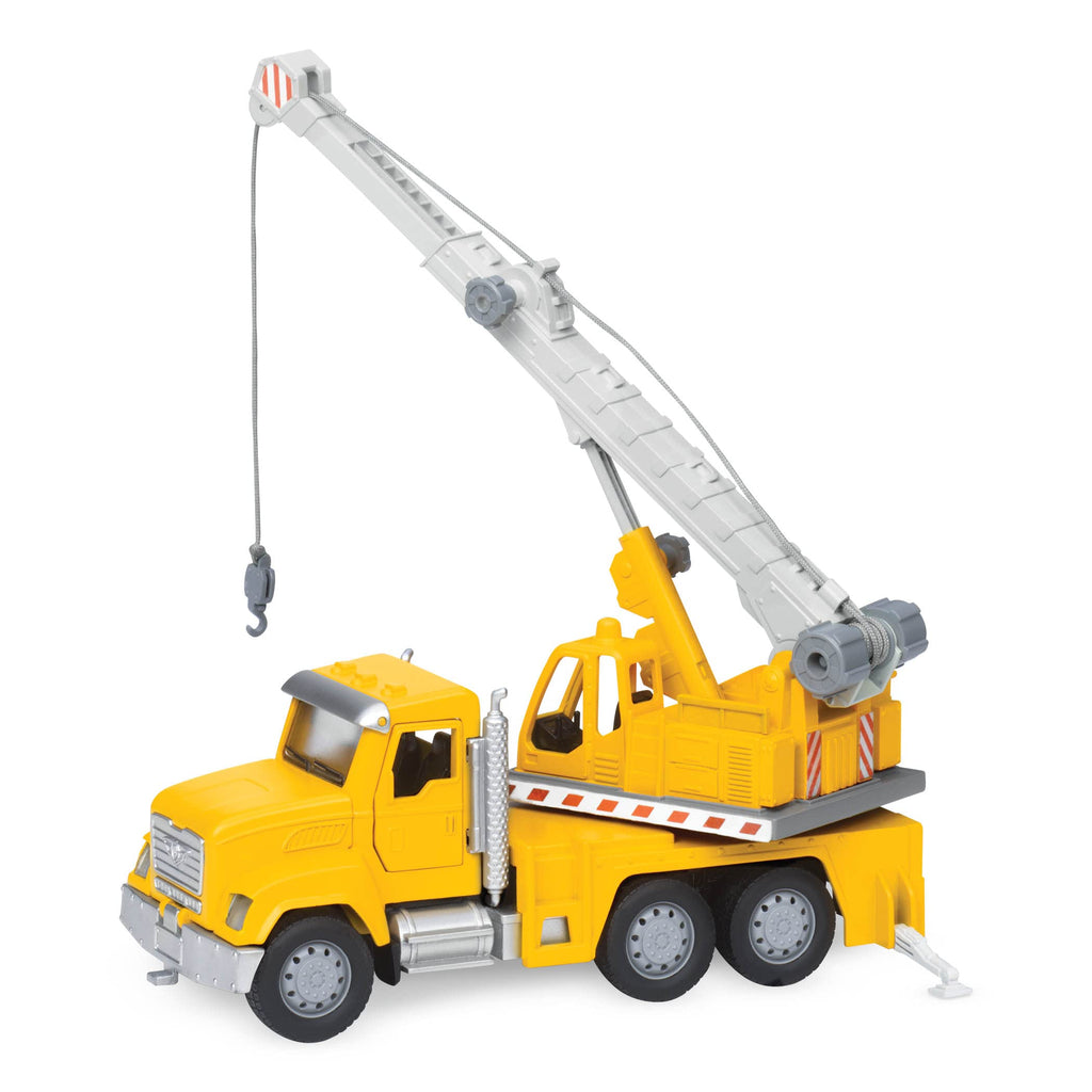 Driven by Battat 7-Inch Crane Truck Toy with Lights, Sounds, and Movable Parts for Kids Ages 3+