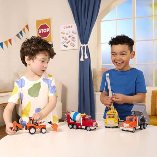 Driven by Battat Micro Series Cement Truck – 7-Inch Toy with Lights, Sounds, and Movable Parts for Kids Ages 3+