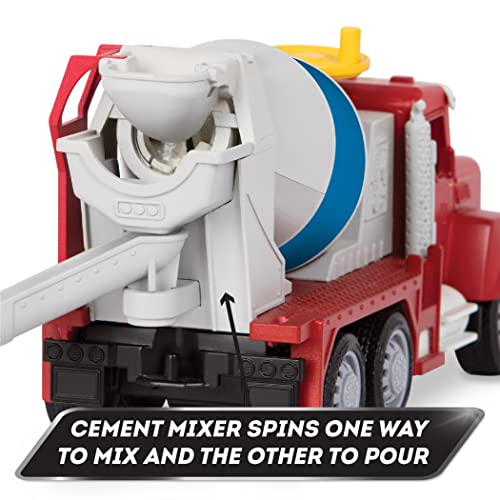 Driven by Battat Micro Series Cement Truck – 7-Inch Toy with Lights, Sounds, and Movable Parts for Kids Ages 3+