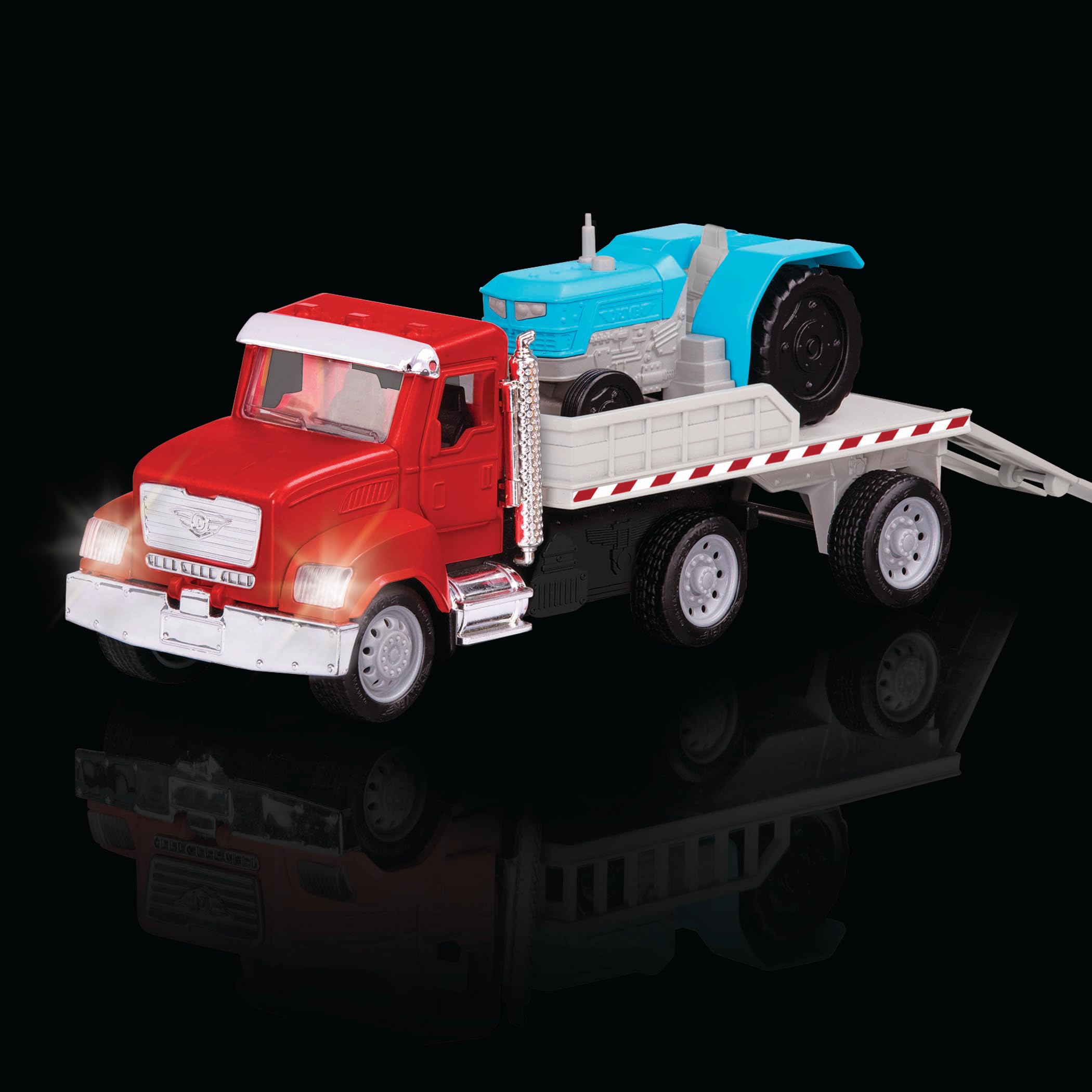 Driven by Battat Micro Series Telehandler Toy – 7-Inch Forklift with Lights, Sounds & Moving Parts for Kids 3+