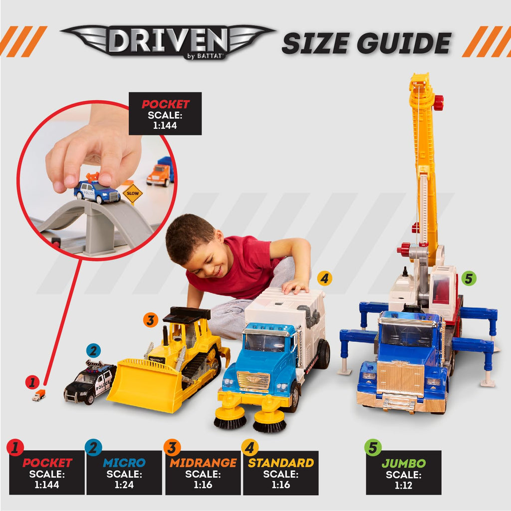 Driven by Battat Pocket Fleet 1 – 10 Mini Toy Cars for Toddlers Ages 3+