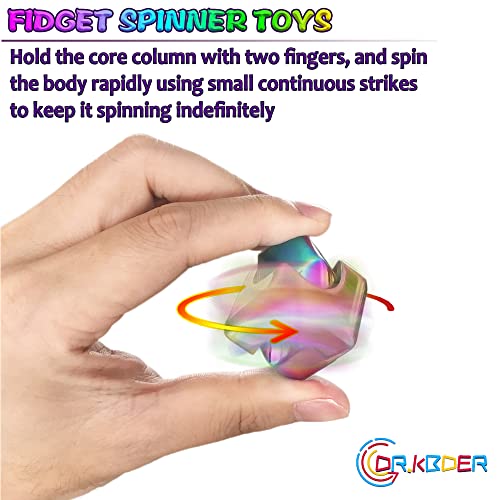 Dr.Kbder Metal Fidget Cube – Compact Silent Spinner for Anxiety Relief (1.2-Inch)