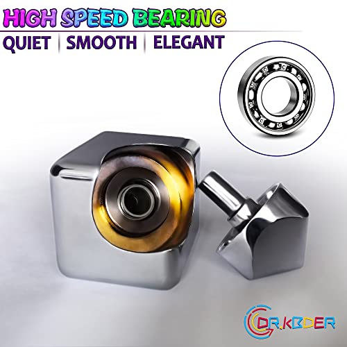 Dr.Kbder Metal Fidget Cube – Compact Silent Spinner for Anxiety Relief (1.2-Inch)