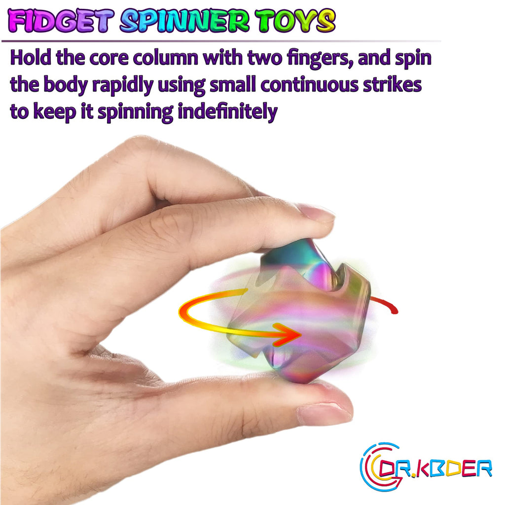 Dr.Kbder Metal Fidget Cube – Compact Silent Spinner for Anxiety Relief (1.2-Inch)