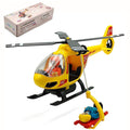 DSHMIXIA Rescue Helicopter Train Accessory with Light & Sound for Kids Ages 3-7