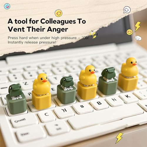 Duck Quacking Fidget Toy – Rechargeable Keychain with Lights and Sound for Stress Relief