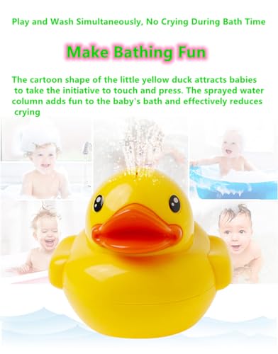 Duck Spray Bath Toy - Rechargeable Water Sprinkler for Toddlers Bathtub Pool Fun