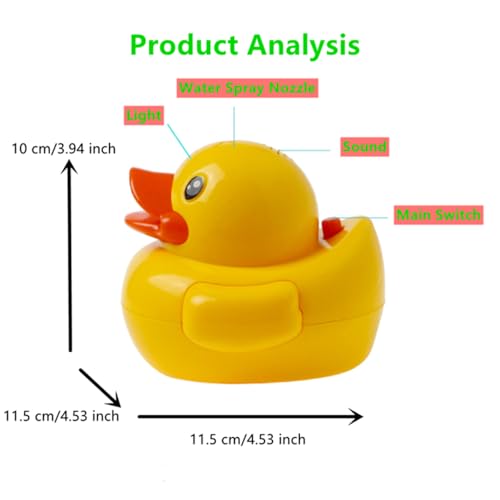 Duck Spray Bath Toy - Rechargeable Water Sprinkler for Toddlers Bathtub Pool Fun
