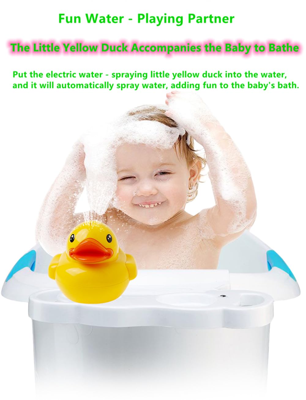 Duck Spray Bath Toy - Rechargeable Water Sprinkler for Toddlers Bathtub Pool Fun