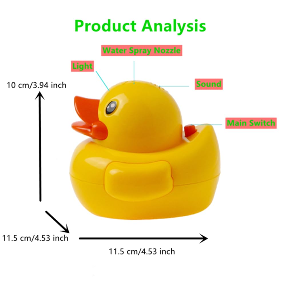 Duck Spray Bath Toy - Rechargeable Water Sprinkler for Toddlers Bathtub Pool Fun
