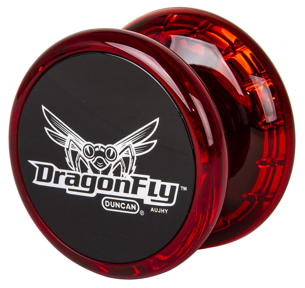 Duncan Dragonfly Yo-Yo - Red with Black Cap - Transaxle Design for Long Spins