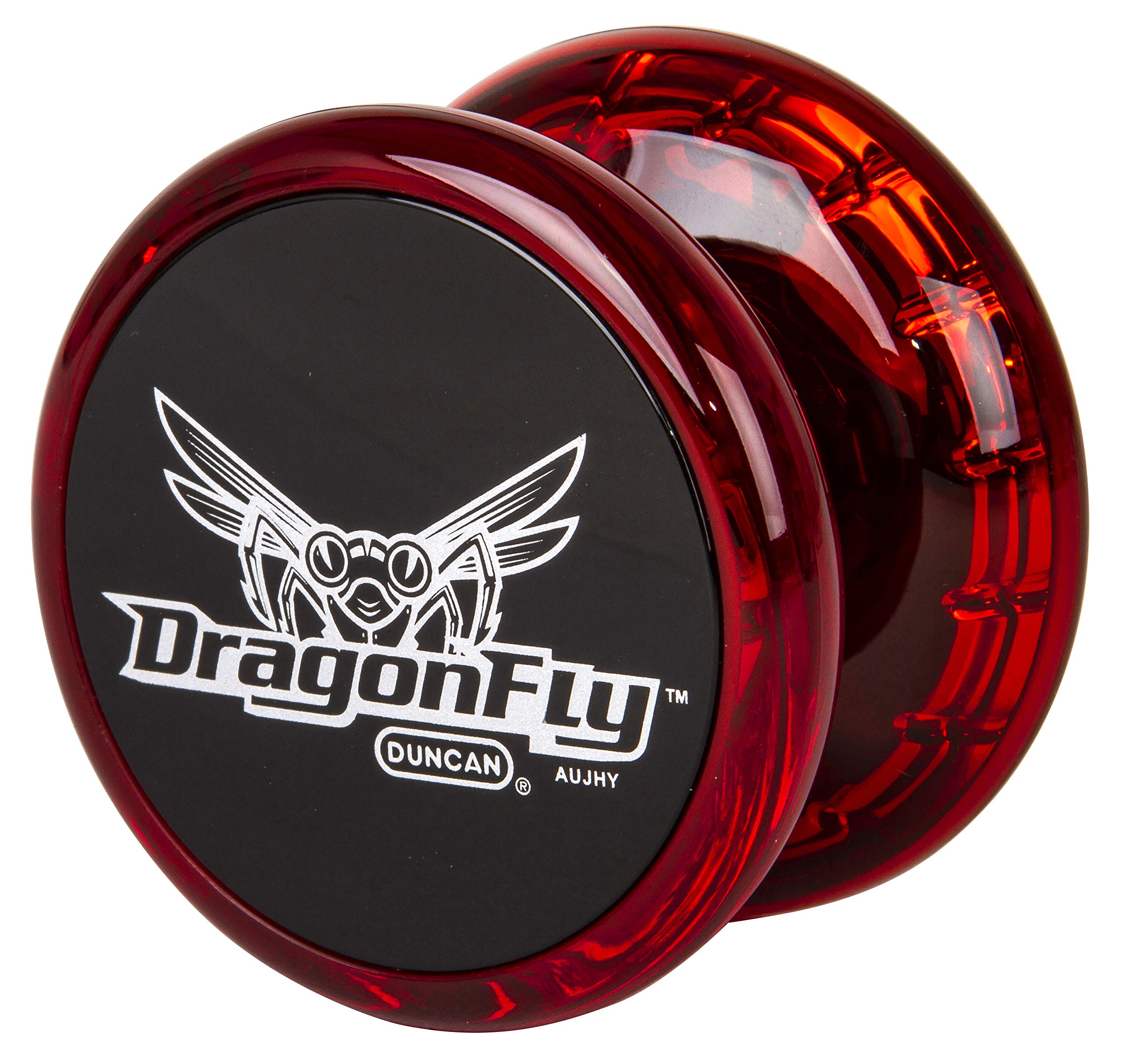 Duncan Dragonfly Yo-Yo - Red with Black Cap - Transaxle Design for Long Spins