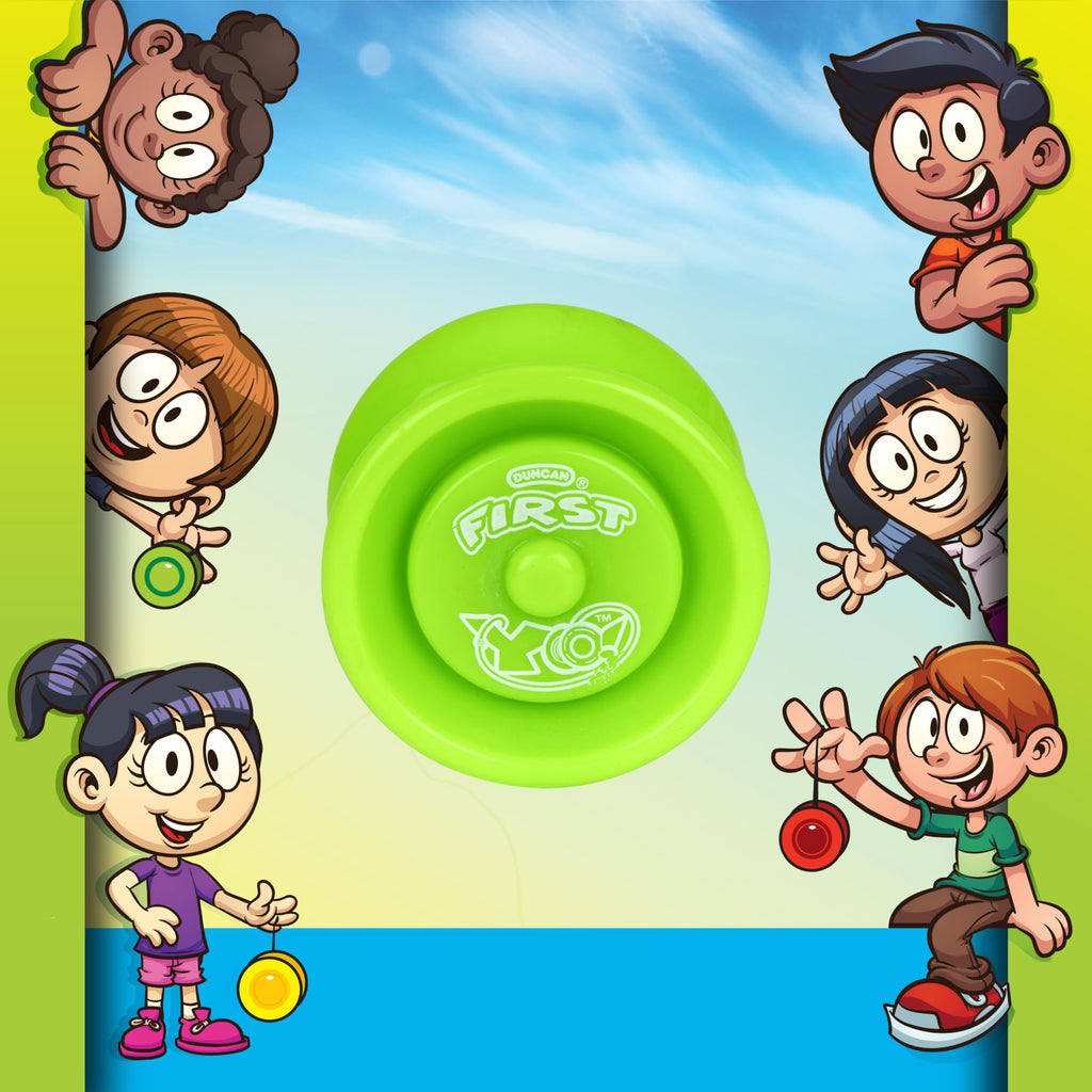 Duncan First Yo! Beginner Yo-Yo for Kids - Responsive Soft Silicone YoYo Toy, Red/Yellow