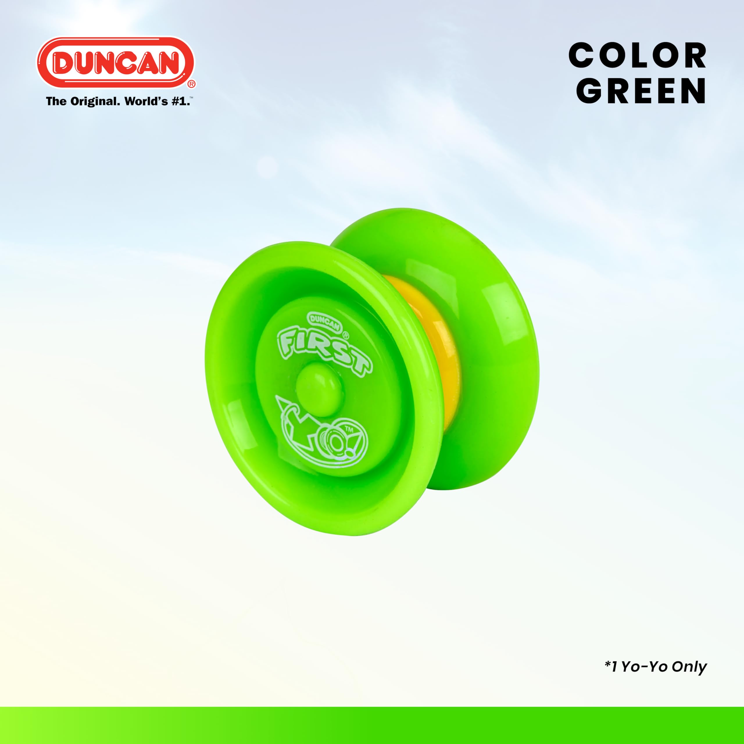 Duncan First Yo! Responsive Beginner Yo-Yo for Kids - Soft Silicone, Purple/Yellow