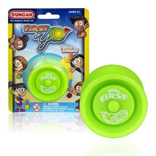 Duncan First Yo! Super-Soft Silicone Yo-Yo for Kids - Responsive Beginner Yo-Yo (Green/Yellow)