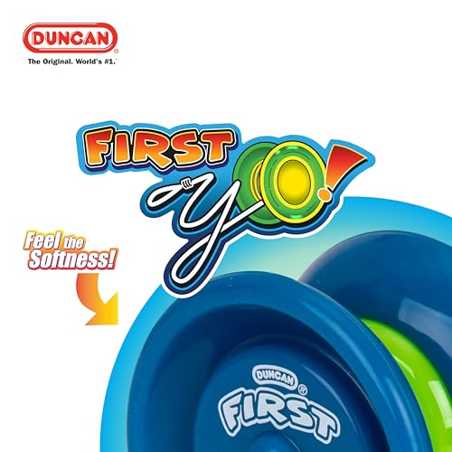 Duncan First Yo! Super-Soft Silicone Yo-Yo for Kids - Responsive Beginner Yo-Yo (Green/Yellow)