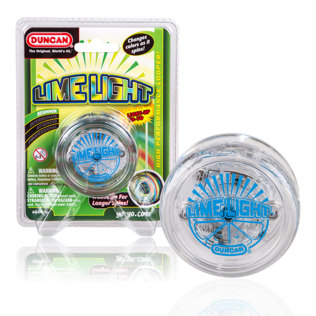 Duncan Limelight LED Yo-Yo - Clear Blue Light-Up Beginner Yo-Yo with LED Lights
