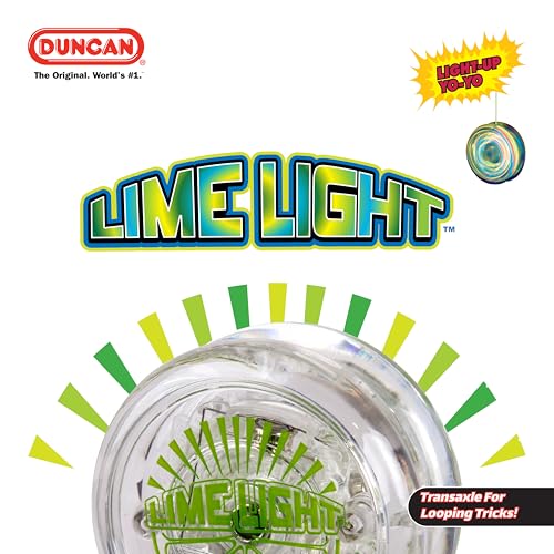 Duncan Limelight LED Yo-Yo - Clear Blue Light-Up Beginner Yo-Yo with LED Lights