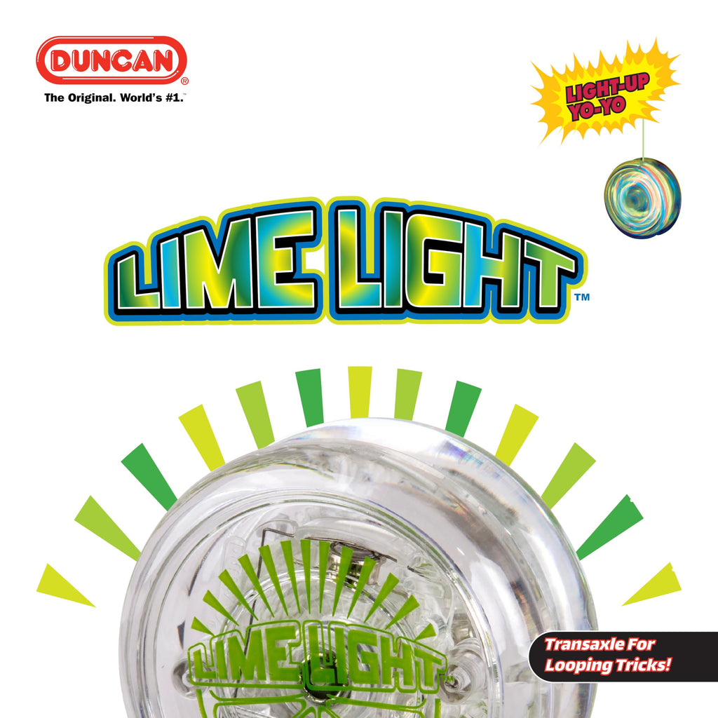 Duncan Limelight LED Yo-Yo - Clear Blue Light-Up Beginner Yo-Yo with LED Lights