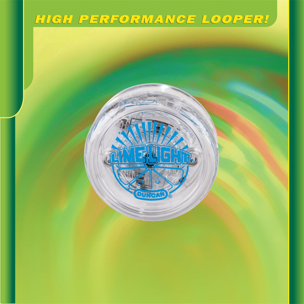 Duncan Limelight LED Yo-Yo - Clear Blue Light-Up Beginner Yo-Yo with LED Lights