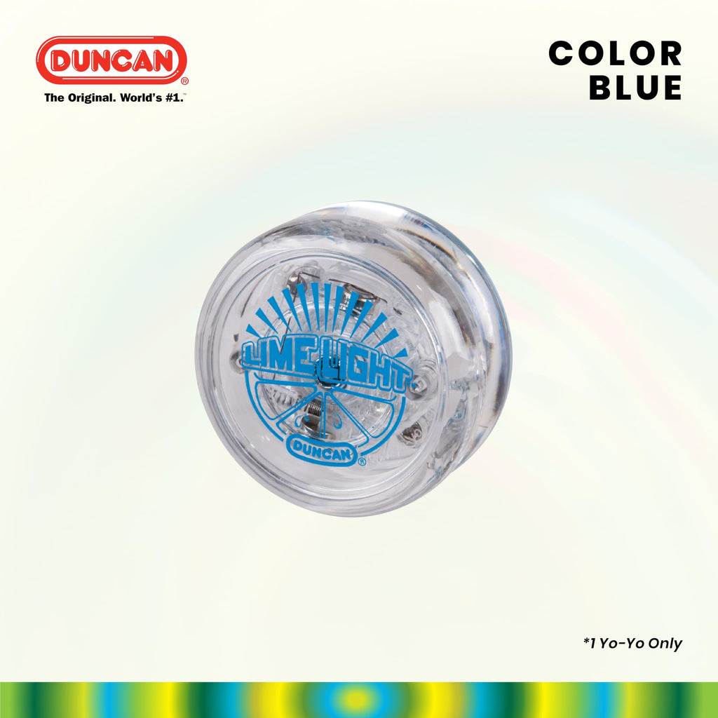 Duncan Limelight LED Yo-Yo - Clear Blue Light-Up Beginner Yo-Yo with LED Lights