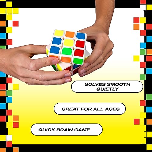 Duncan Quick Cube 3x3 Brain Teaser Puzzle - Smooth Corner-Cutting, 6 Colors