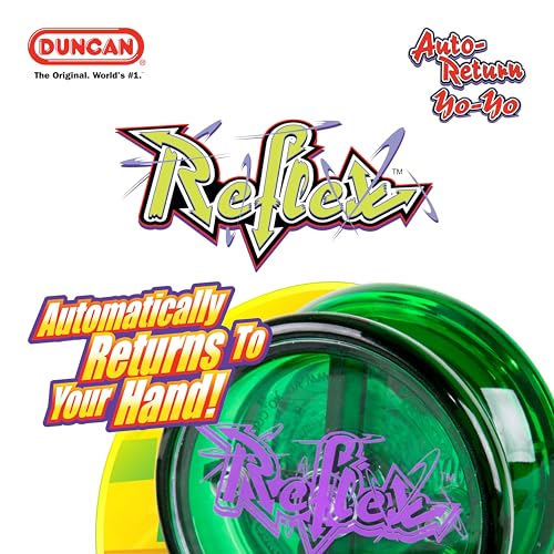 Duncan Reflex Auto-Return Yo-Yo for Beginners, Blue – Auto-Return Centrifugal Clutch, Take-Apart Design
