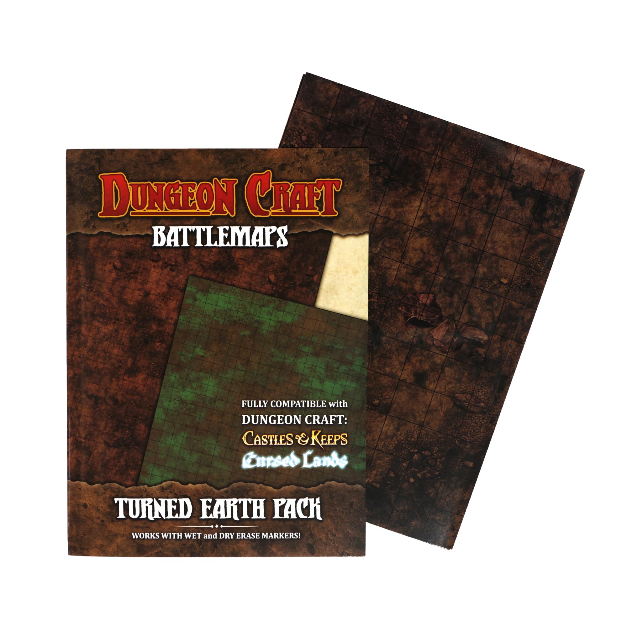 Dungeon Craft Double-Sided Battle Map – 24x33 Laminated Grid Mat for D&D and RPGs
