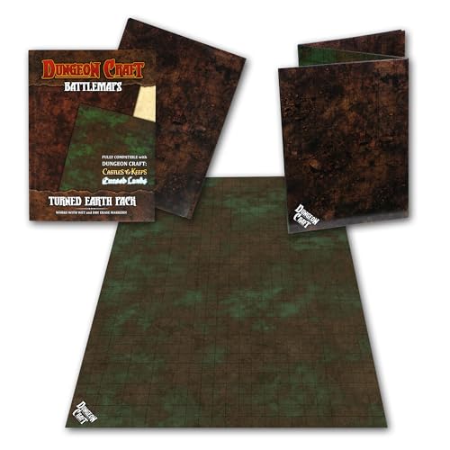 Dungeon Craft Double-Sided Battle Map – 24x33 Laminated Grid Mat for D&D and RPGs