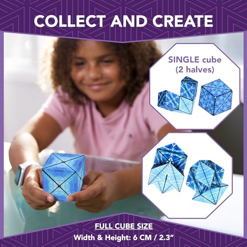 Duomoto Magnetic Transforming Cube – 96 Rare Earth Magnets, Over 100 Shapes, Splits into 2 Moto Cubes – STEAM Puzzle for Ages 8+