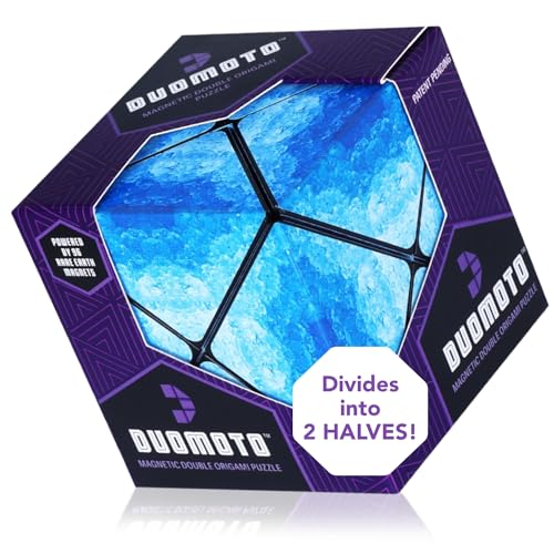 Duomoto Magnetic Transforming Cube – 96 Rare Earth Magnets, Over 100 Shapes, Splits into 2 Moto Cubes – STEAM Puzzle for Ages 8+