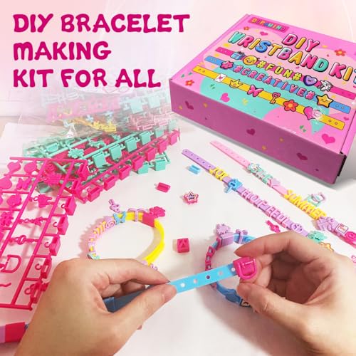 Dupamind Friendship Bracelet Making Kit for Girls – DIY Jewelry Craft with Snap-On System, Letter Beads & Charms, Ages 5-12