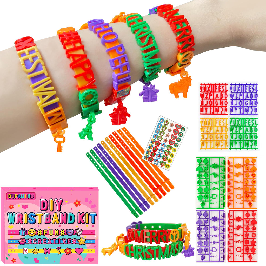 Dupamind Friendship Bracelet Making Kit for Kids, DIY Jewelry Craft Set, Festival Colors, Ages 5-12