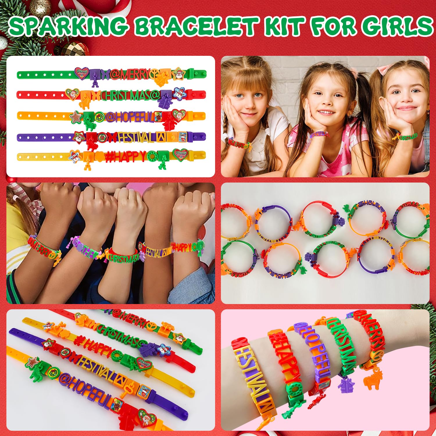 Dupamind Friendship Bracelet Making Kit for Kids, DIY Jewelry Craft Set, Festival Colors, Ages 5-12