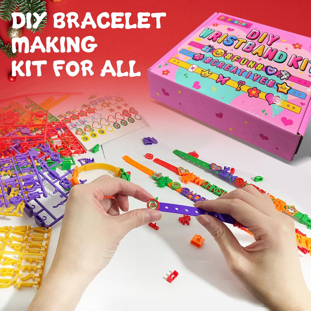 Dupamind Friendship Bracelet Making Kit for Kids, DIY Jewelry Craft Set, Festival Colors, Ages 5-12