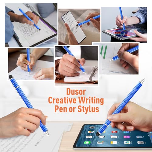 Dusor Multifunction Fidget Pen – 13-Ring Deconstructible Toy Pen with Touchscreen Tip and LED Light