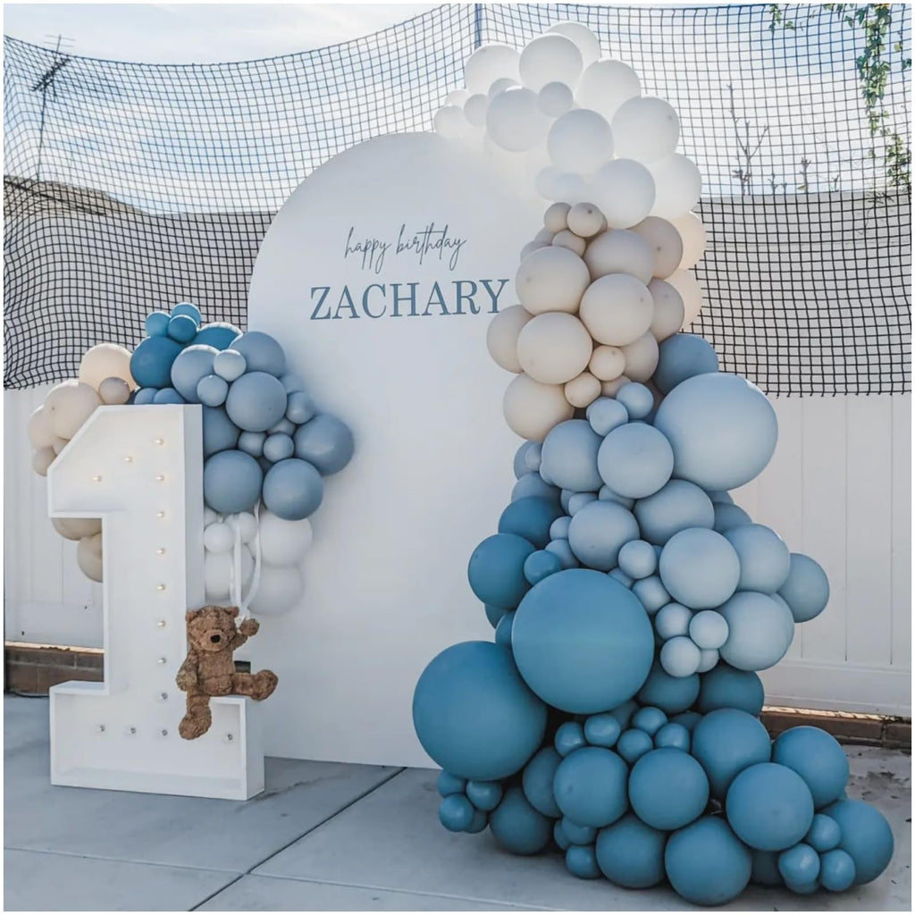 Dusty Blue Balloon Garland Kit – 125 Balloons with Arch Supplies for Baby Shower, Wedding & Birthday Decor
