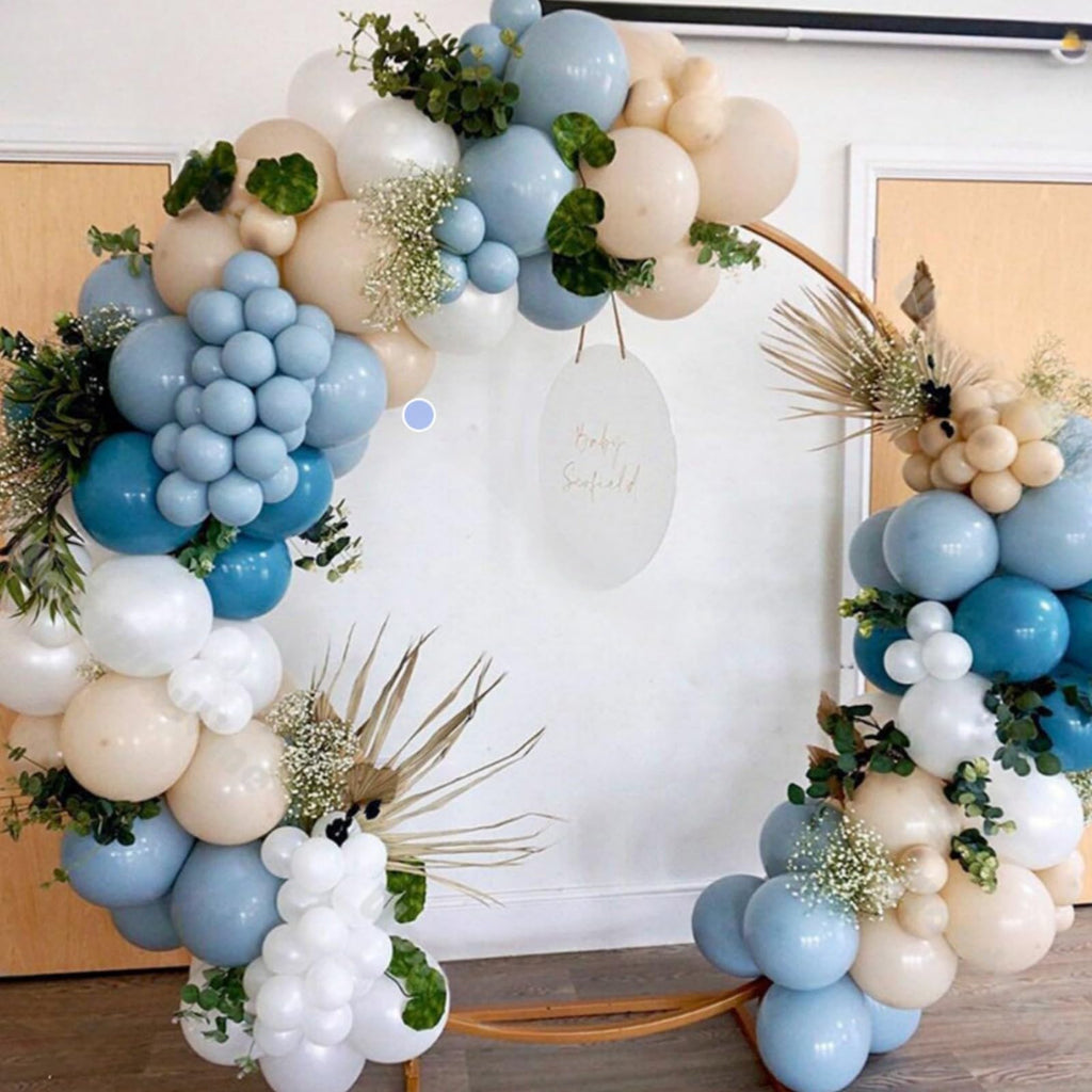 Dusty Blue Balloon Garland Kit – 125 Balloons with Arch Supplies for Baby Shower, Wedding & Birthday Decor