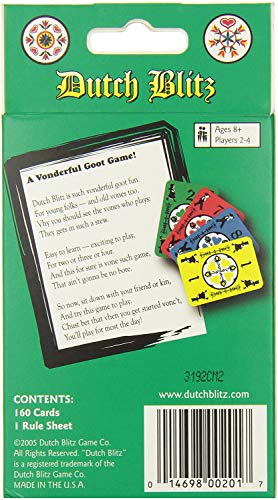 Dutch Blitz: Fast-Paced Real-Time Card Game for 2-4 Players, Ages 8+ – 160 Cards